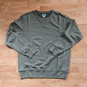 NWT $70 J Crew Cypress Olive Green Garment Dyed French Terry Crewneck Sweatshirt